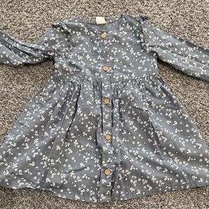H&M Gray Floral Kids Dress